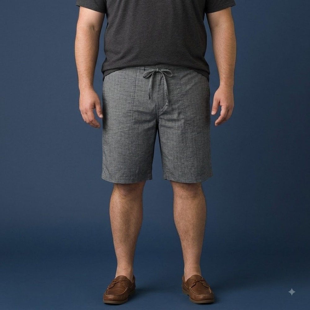 prAna Casual Shorts Men XL Gray Drawstring Lightweight Outdoor